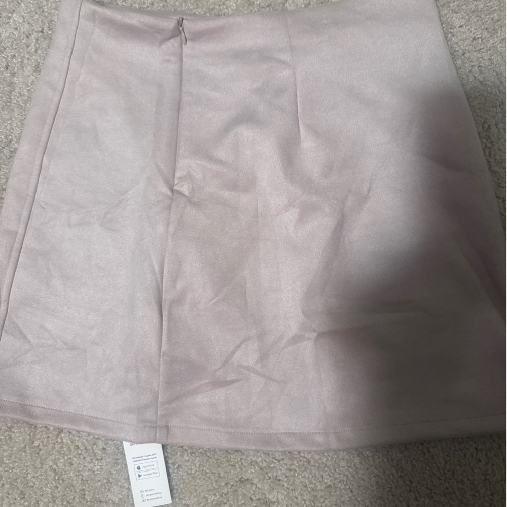 Cupshe Pencil Mini Skirt Tan Medium NWT | Sleek Fit Side Slit Chic Style - Picture 5 of 5